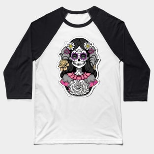 Anime Elegance: La Catrina of the Dead Tee Baseball T-Shirt